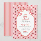A Little Lady on the Way Baby Shower Invitation (Devant / Derrière)