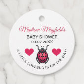 A Little Love Bug Is On The Way Ladybug Bedankjes Labels (Voorkant)