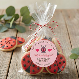 A Little Love Bug Is On The Way Ladybug Ronde Sticker