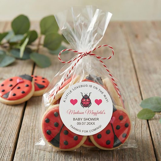 A Little Love Bug Is On The Way Ladybug Ronde Sticker