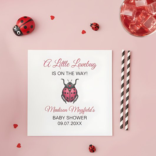 A Little Love Bug Is On The Way Ladybug Servet