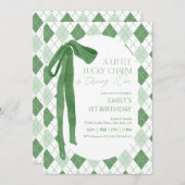 A Little Lucky Charm Is Turning One Invitation (Devant / Derrière)