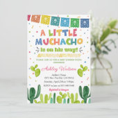 A Little Muchacho Fiesta Baby Shower Invitation (Debout devant)