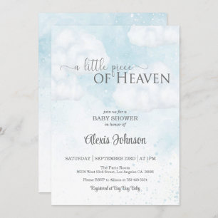 A Little Piece of Heaven Baby shower (Jongen) Kaart