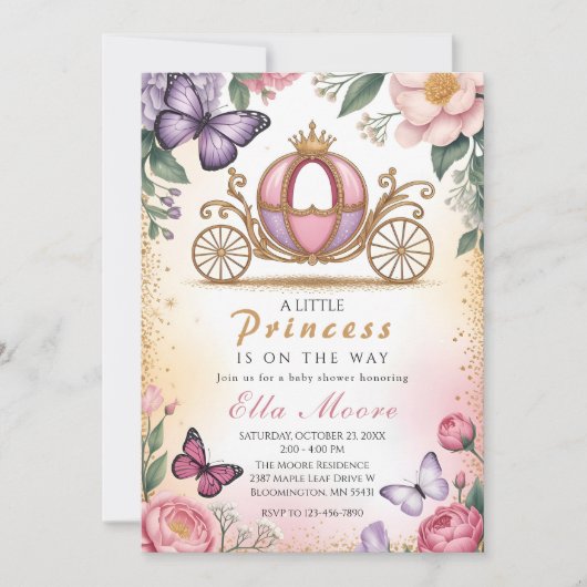 A Little Princess Baby Shower Kaart (Voorkant)