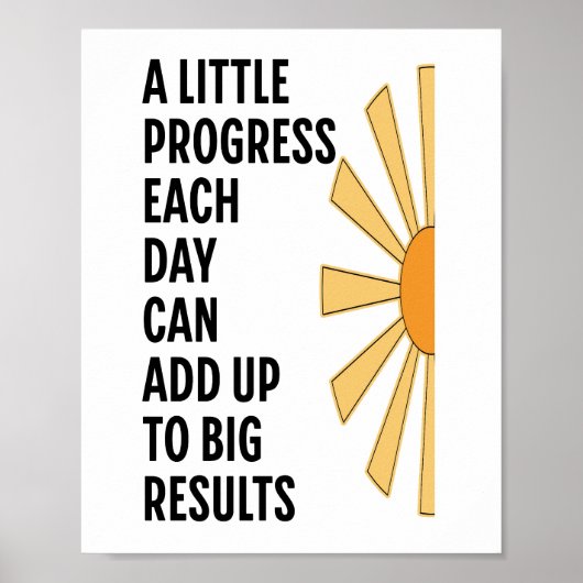A Little Progress Each Day Poster (Voorkant)