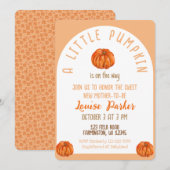 A Little Pumpkin Baby Shower Invitation (Devant / Derrière)