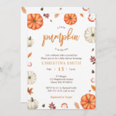 A Little Pumpkin Baby Shower Invitations (Devant / Derrière)