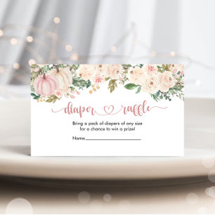 A Little Pumpkin Baby Shower Luiers Raffel Tickets Informatiekaartje
