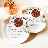 A Little Pumpkin Fall Baby Shower Papieren Bordje