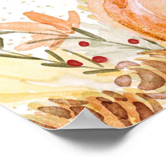 A Little Pumpkin is on her Way, Baby Shower Poster (Hoek)