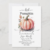 A Little Pumpkin Pink Baby Shower Invitation (Devant)