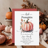 A Little Pumpkin Pink Baby Shower Invitation
