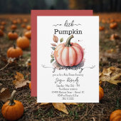 A Little Pumpkin Pink Baby Shower Invitation