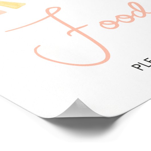 A Little Ray of Sunshine Baby shower Food Poster (Hoek)