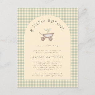 🌱A Little Sprout is op de weg Baby shower Briefkaart