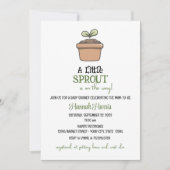 A Little Sprout on the Way Baby Shower Invitation (Devant)