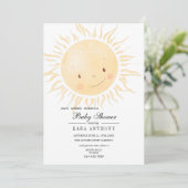 A Little Sunshine Baby Shower Uitnodiging (Staand voorkant)