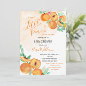 A Little Sweet Peach is onderweg naar het Baby sho Kaart (Staand voorkant)