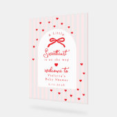 A Little Sweetheart Baby Shower Bow Welcome (Angle)