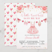 A  Little Sweetheart Baby Shower Invitation (Devant / Derrière)