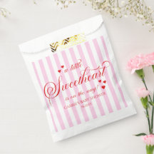 A Little Sweetheart Pink Red Hearts Baby Shower