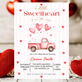 A  Little Sweetheart truck Baby Shower  Kaart