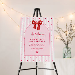 A Little Sweetheart Valentine Baby Shower Welcome 