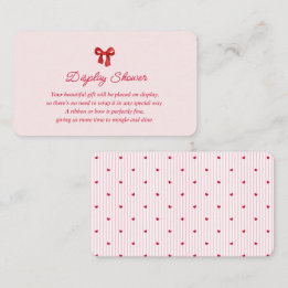 A Little Sweetheart Valentine Coquette Baby Shower Informatiekaartje