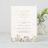 A Little Wildflower Spring Baby Shower Invitation (Debout devant)