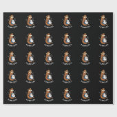 A-llama Clock Funny Llama Pun Dark BG Cadeaupapier (Vlak)