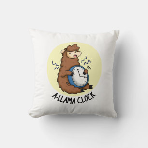 A-llama Clock Funny Llama Pun Kussen