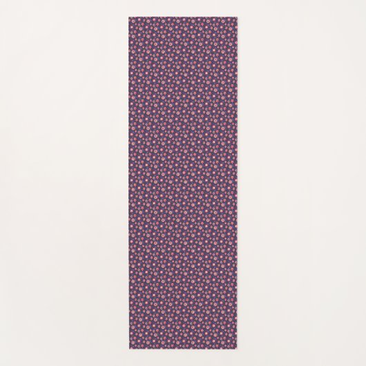 A long, rectangular navy blue yoga mat  (Voorkant)