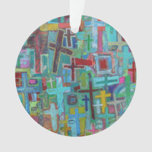 À l'ornement acrylique croisée