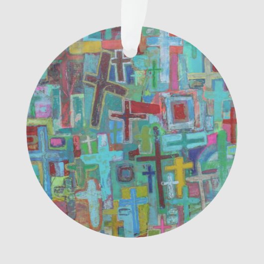 À l'ornement acrylique croisée (devant)