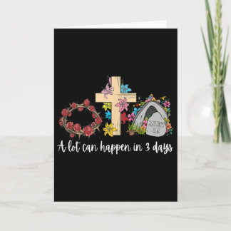 A Lot Can Happen In 3 Days Floral Retro Vintage Ea Kaart