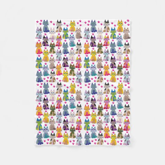 A lot the happy cat fleece deken (Voorkant)