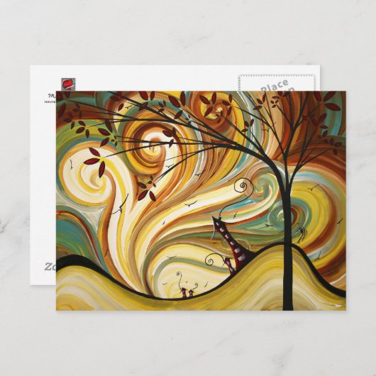 À l'Ouest, conception originale pour carte postale (Devant / Derrière)