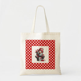 "A Love Note for You" Valentine Gnome Tote Bag