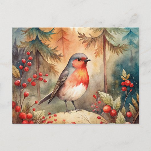 A lovely Robin in Autumn Briefkaart (Voorkant)