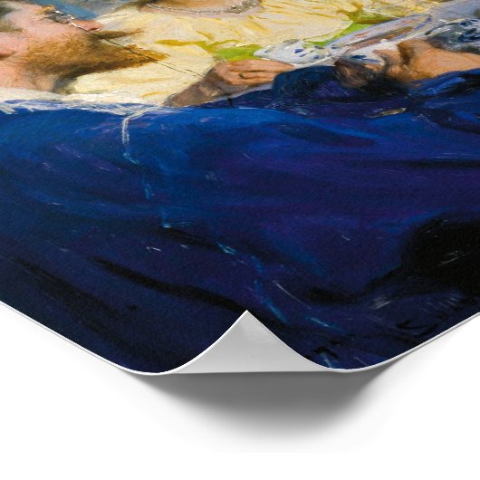 A luncheon by Peder Severin Kroyer Poster (Hoek)