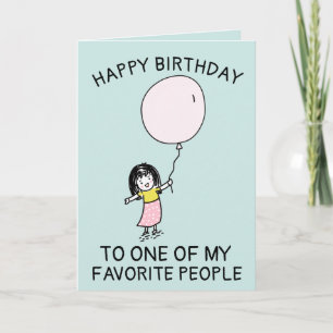 À L'UNE DE MES CARTES D'ANNIVERSAIRE PRÉFÉRÉES POU