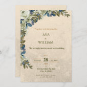 A luxurious and stylish wedding invitation  (Devant / Derrière)