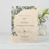 A luxurious and stylish wedding invitation  kaart (Staand voorkant)