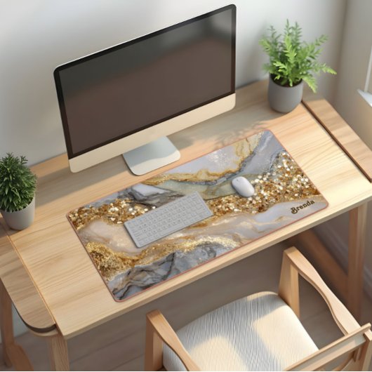 A luxurious gold and white marble background