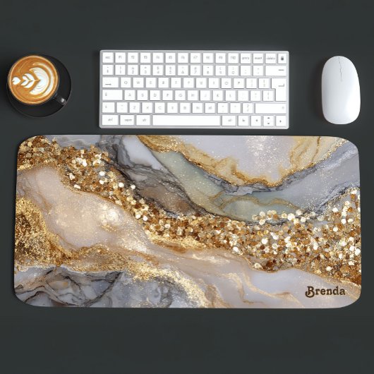A luxurious gold and white marble background