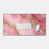 A luxurious pink marble background (Clavier et souris)