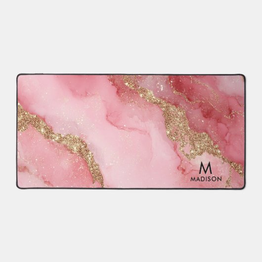 A luxurious pink marble background (Recto)