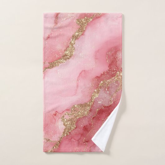 A luxurious pink marble background (Serviette à main)
