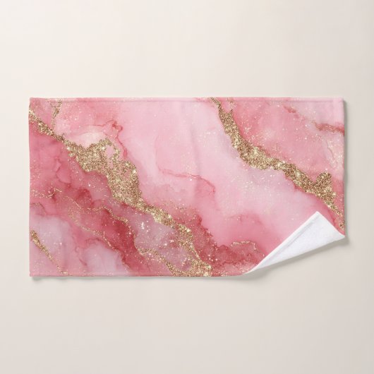 A luxurious pink marble background (Serviette à main)